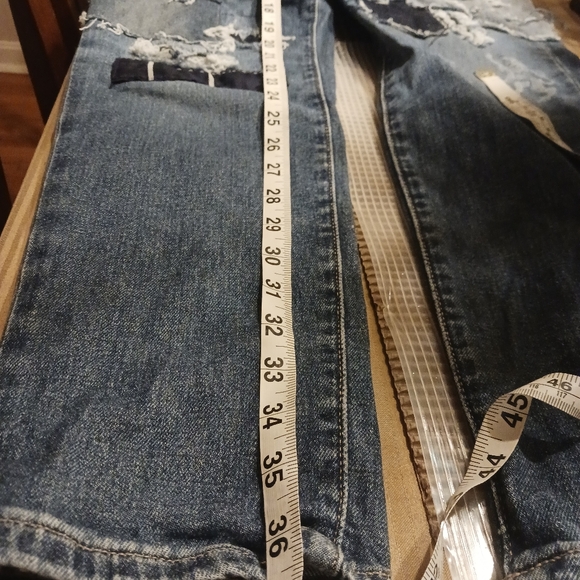 Lauren Ralph Lauren Blue Patchwork Jeans - Picture 5 of 8